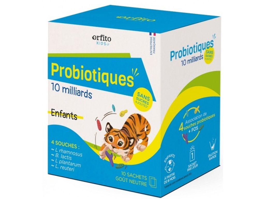 Probiotiques 10M Enfants - 10 sachets - Orfito 