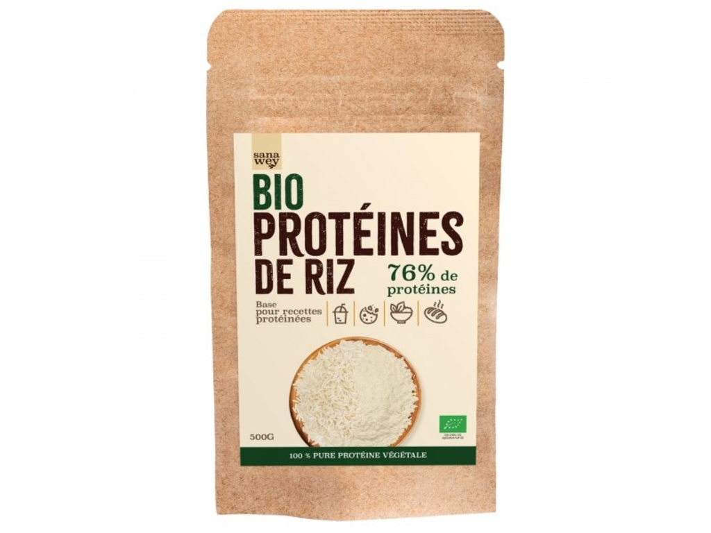 Protéines de riz en poudre Bio