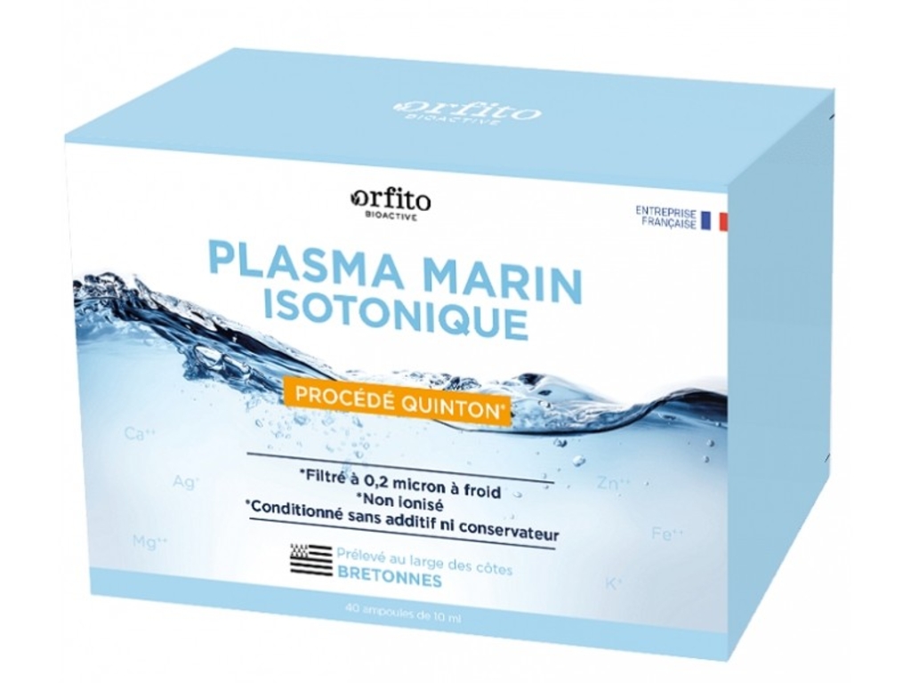 Plasma marin (eau de mer) isotonique procédé Quinton