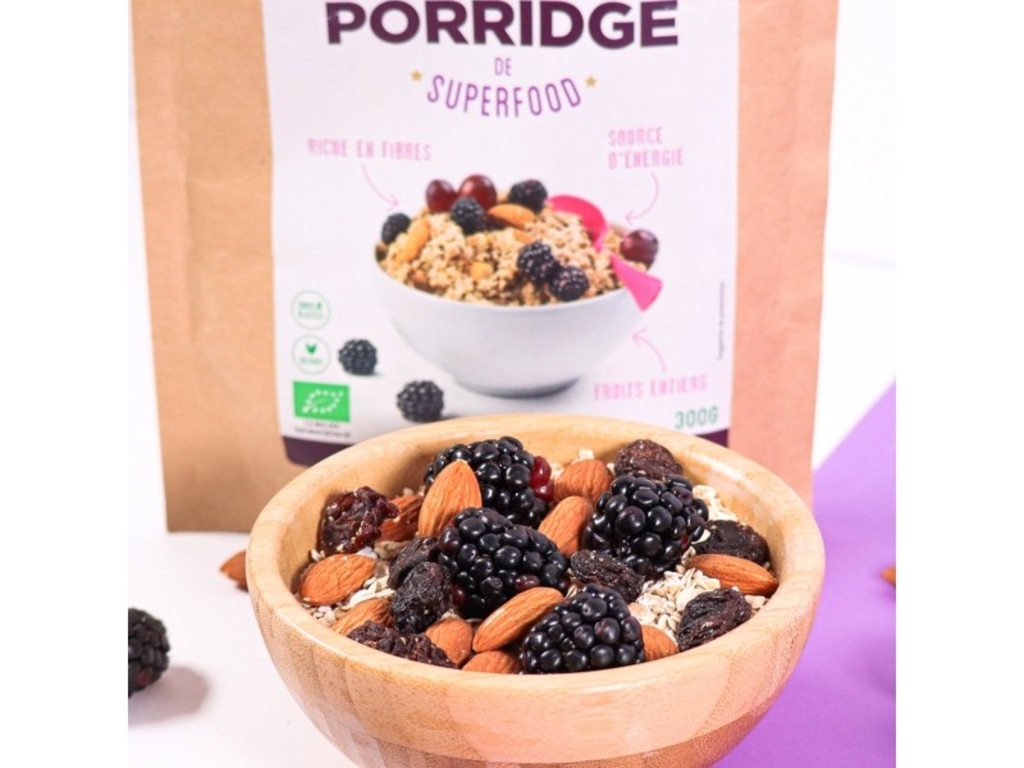 Porridge de Superfood Mûre, Raisin & Amande Bio