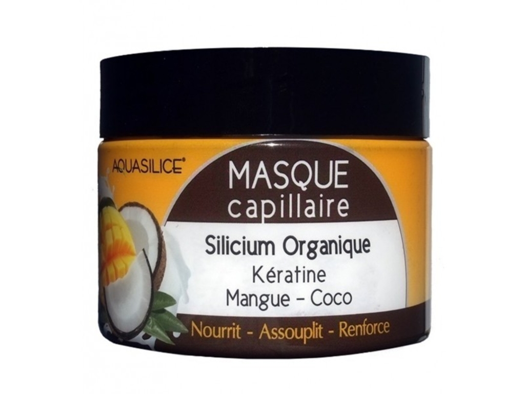 Masque capillaire mangue-coco avec sillicium organique & keratine