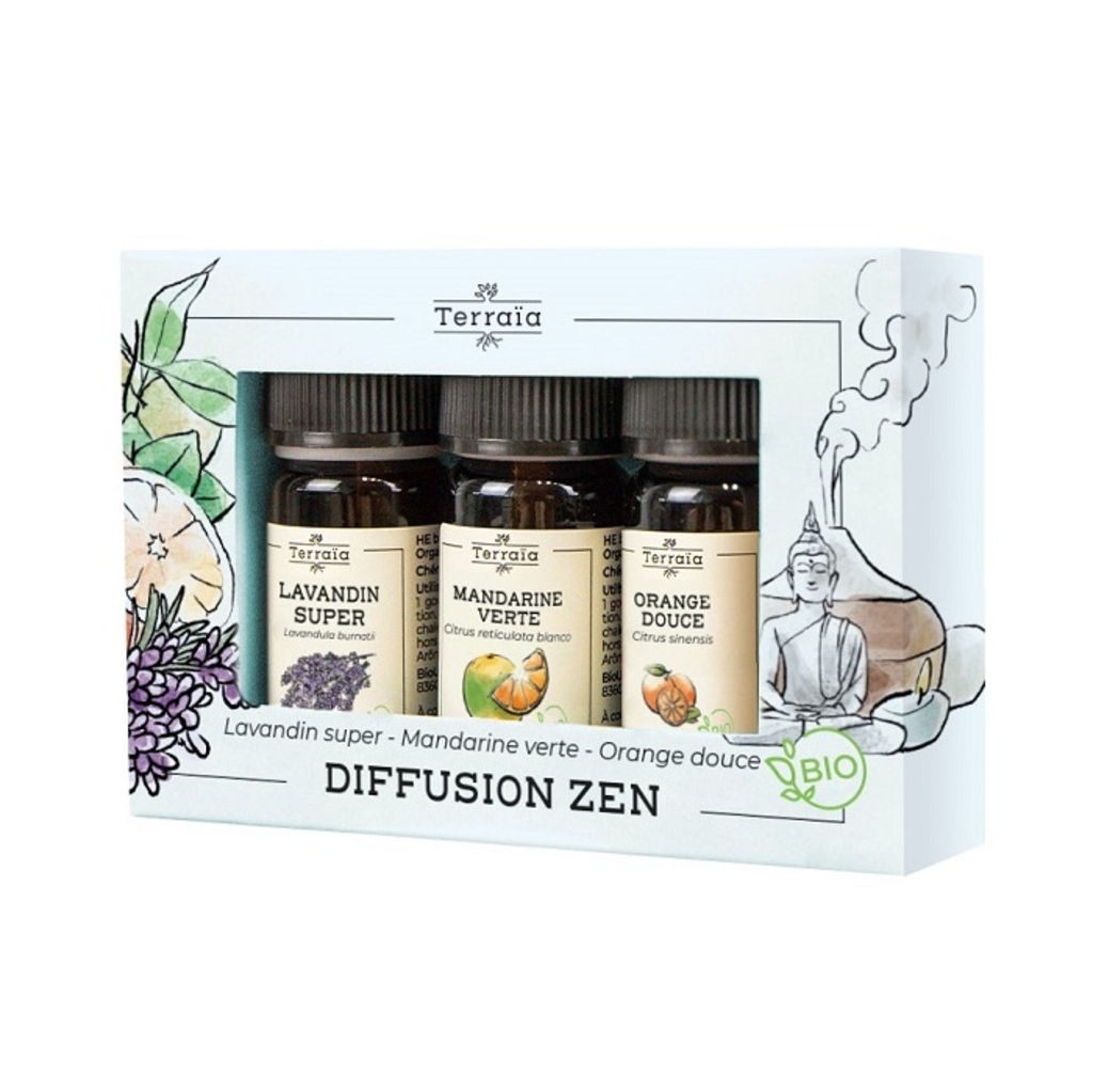 Coffret 3 huiles essentielles Diffusion zen