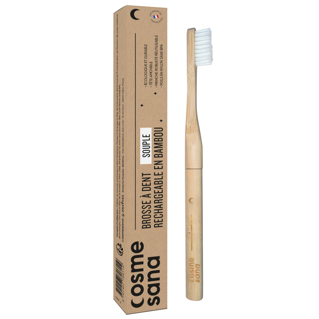 Brosse à dents tête rechargeable bambou - Souple