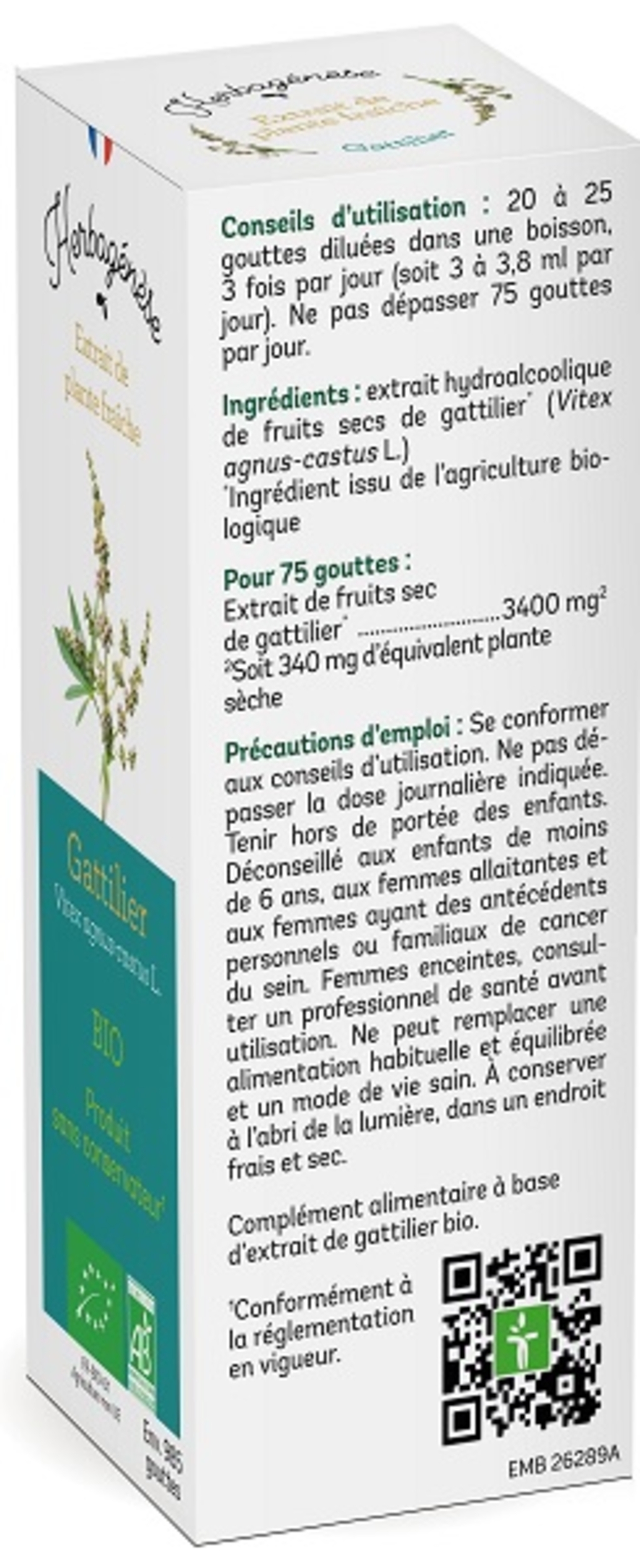 Gattilier Bio Extrait de plante fraîche