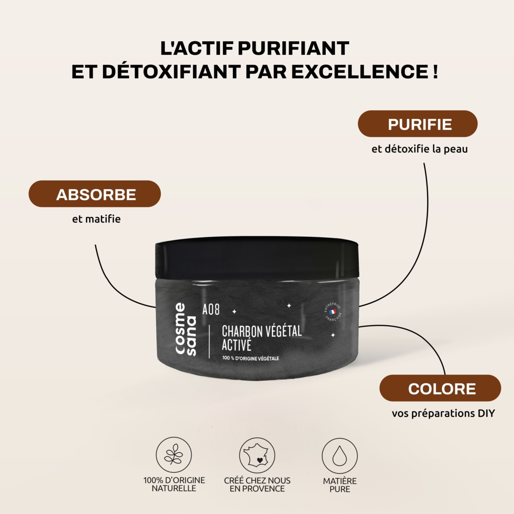 Charbon Végétal Activé - 30 g - Cosmesana 