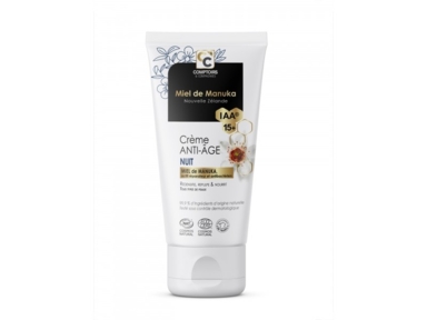 Crème de nuit anti âge au miel de Manuka IAA 15+