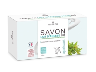 Savon au lait d'ânesse Bio & huile essentielle de verveine, hydratant