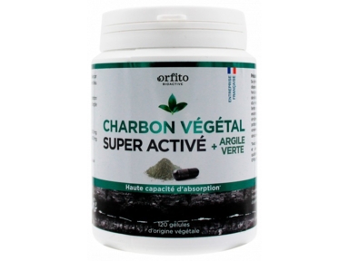 Charbon super activé, argile verte