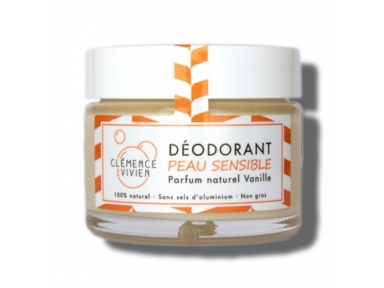 Déodorant pour peau sensible parfum naturel de vanille