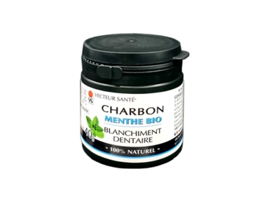 Charbon végétal blanchiment dentaire menthe bio