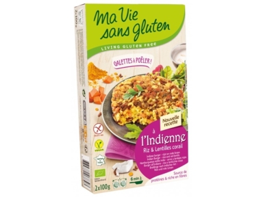 Galettes à poêler riz de Camargue lentilles corailBio