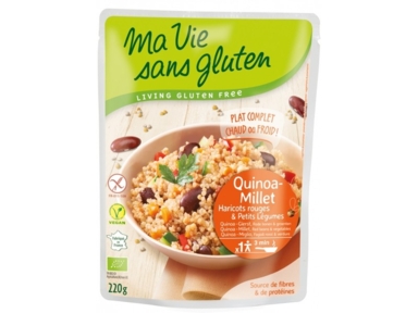 Quinoa-millet haricots rouges et petits légumes Bio