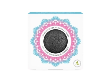 Eponge Visage Konjac Charbon de Bambou - Peaux Grasses et Acnéiques