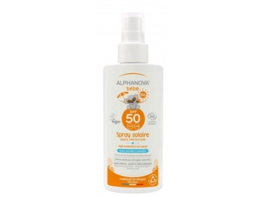 Spray solaire Bio SPF 50 Bébé + sans parfum