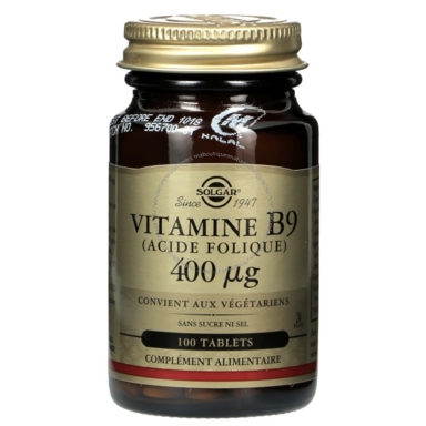 Vitamine B9  (acide folique) 400µg