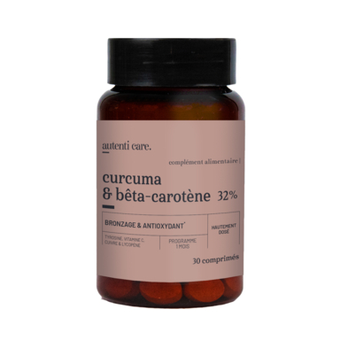 Complément Alimentaire Bronzage & Antioxydant 32% Curcuma & Bêta-carotène