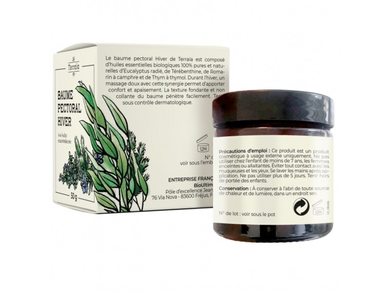 Baume pectoral aux huiles essentielles Bio