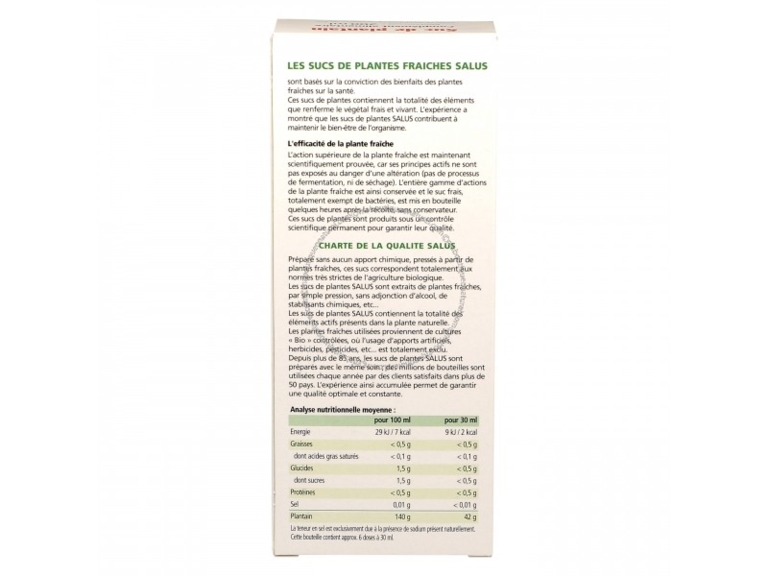 Plantain Suc frais Bio