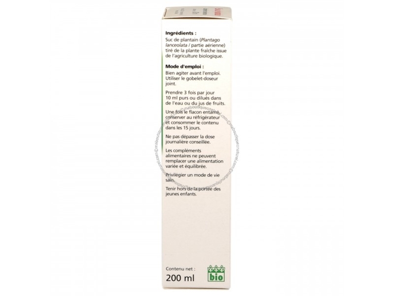 Plantain Suc frais Bio