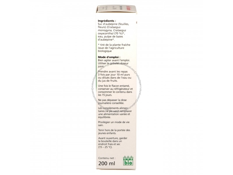 Aubépine Suc frais Bio