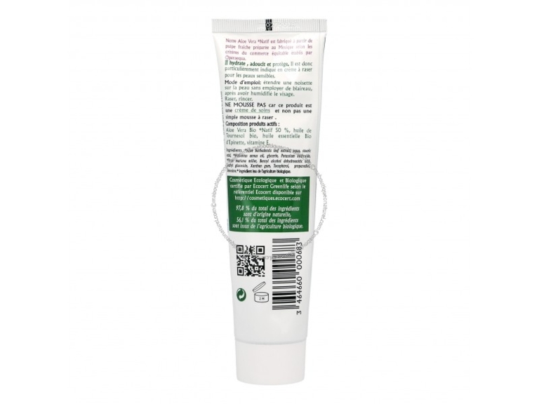 Crème à raser à l'Aloe Vera Bio