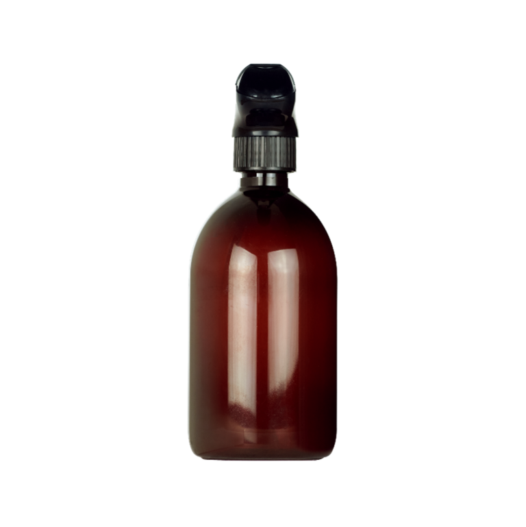 Flacon Plastique Ambré 100% Recyclé et Pompe Spray