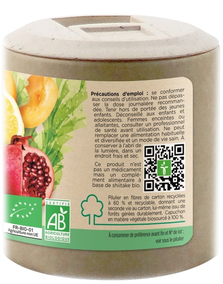 Vitamine B12 végétale de shiitake Bio