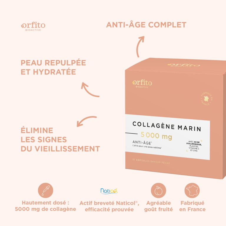 Collagène marin 5000 mg + acide hyaluronique