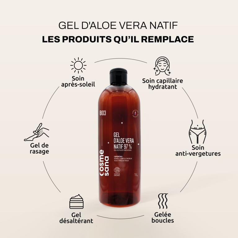 Gel d'Aloe Vera Natif 97% Bio
