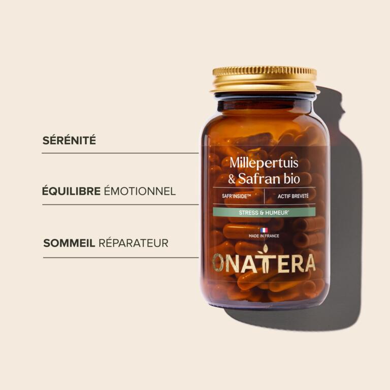 Gummies Safran Onatera - 3 X 60 Gommes, Aide à La Relaxation Et Humeur Positive - Validité 11/2027