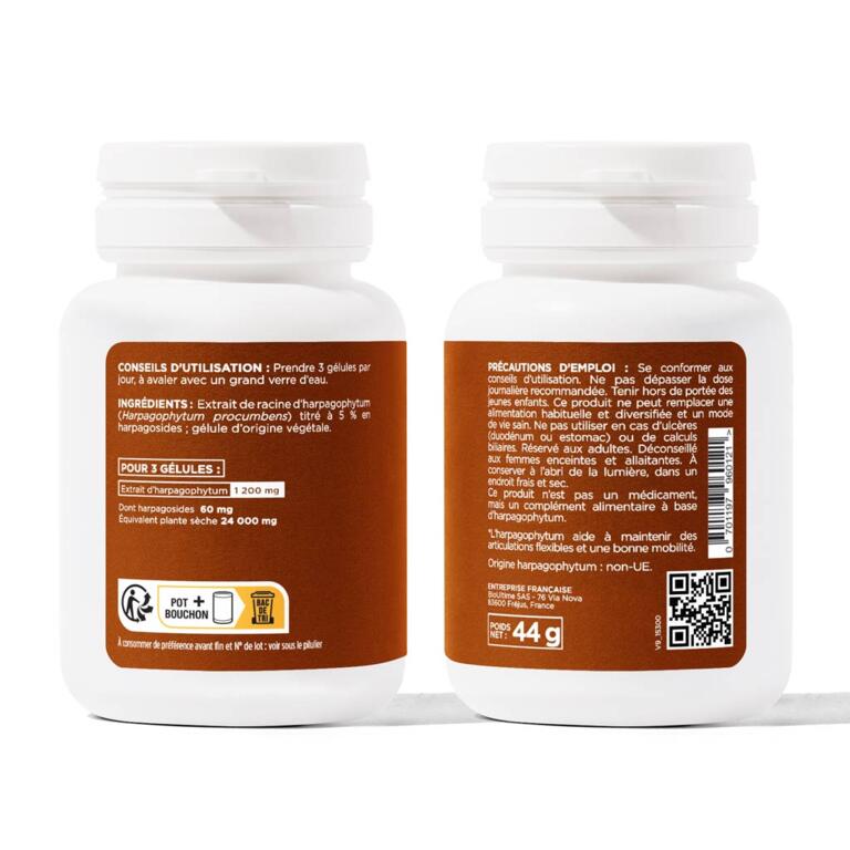 Harpagophytum Bio Extra Fort Amoseeds - 60 Gélules, Péremption 01/2028, Douleurs Articulaires